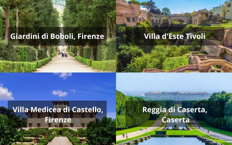esempi e foto di giardini all'italiana in Italia