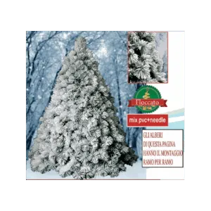 Un pino bianco illuminato da decorazioni natalizie che crea unatmosfera di gioia e festa per il periodo più magico dellanno lalbero di Natale Un abete che porta allegria e benedizioni, per celebrare la bellezza e lincanto del Natale