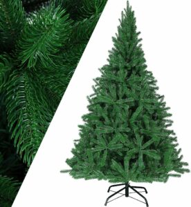 Un pino bianco est con decorazioni natalizie che celebra il festival della conifera lalbero di Natale bianco