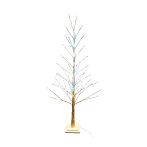 Questa splendida immagine mostra un albero di sorbo riccamente decorato per il Natale Il suo candelabro sospeso e la sua lampada illuminano un festival di colori e di decorazioni natalizie Lalbero di Natale, un simbolo di speranza e di gioia, è pronto a regalare magia e bellezza a tutti coloro che lo ammirano