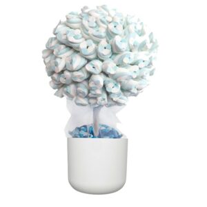Immagine raffigurante un albero di ibisco su cui sono appesi marshmallow colorati, Toys, Abbigliamento, Cappelli, Arte, Porcellana, Ceramica, Carta e Giocattoli Un albero in fiore di ibisco che porta una sorpresa di allegria e divertimento con marshmallow colorati, Toys, Abbigliamento, Cappelli, Arte, Porcellana, Ceramica, Carta e Giocattoli